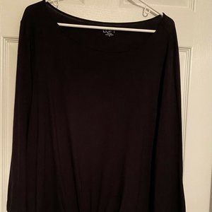 LOFT OUTLET BLACK TIE FRONT TOP XL-EXCELLENT!